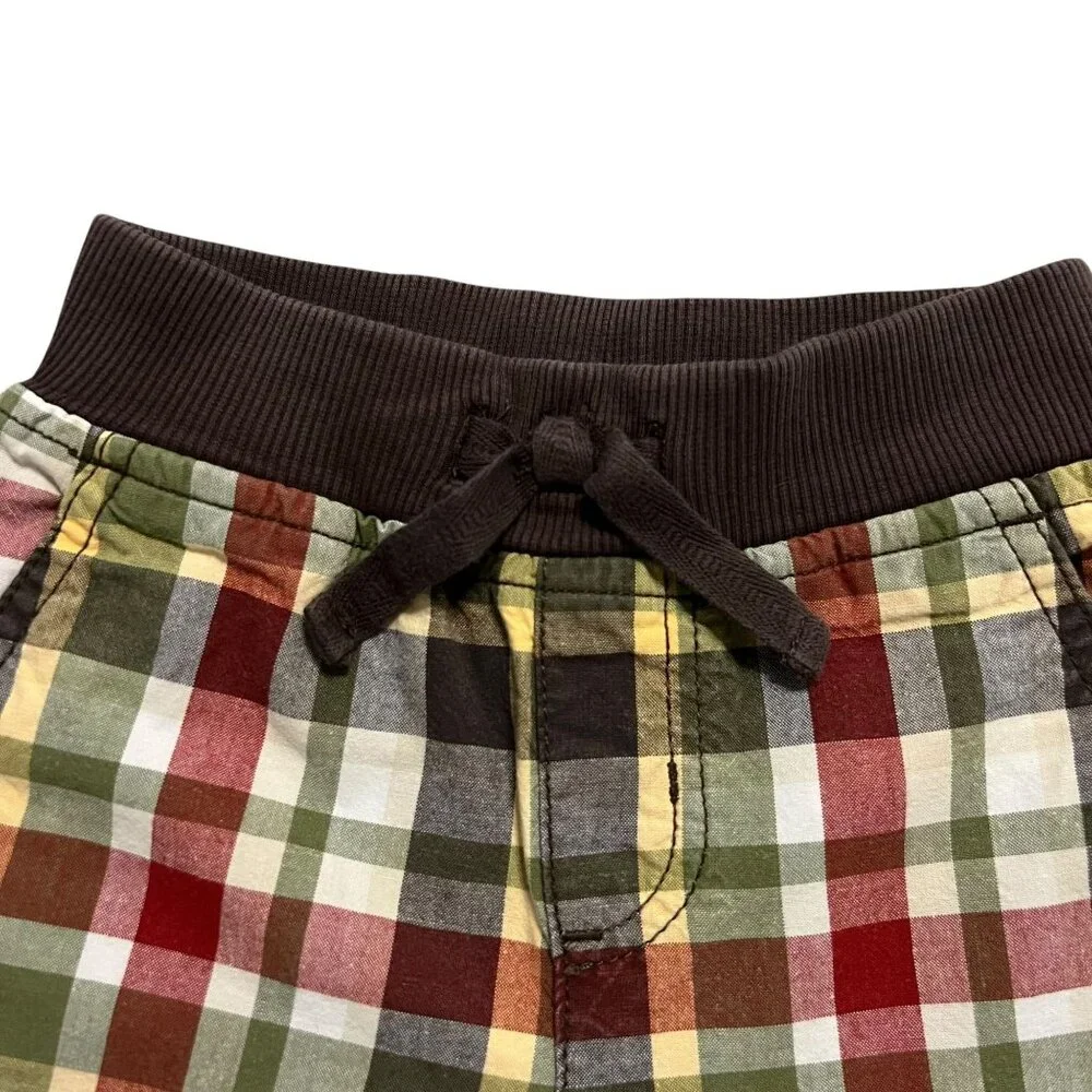 Gymboree 6-12m Pull-On Plaid Shorts